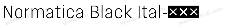 Normatica Black Ital字体转换